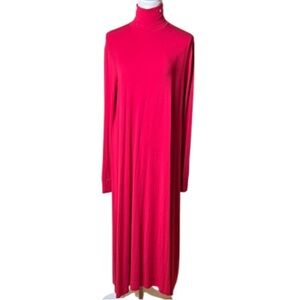 Raf Simons Lightweight Jersey Maxi Dress- Red - Medium